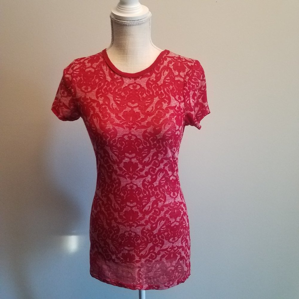3/$15 BKE Red Burnout Short Sleeve Tee M